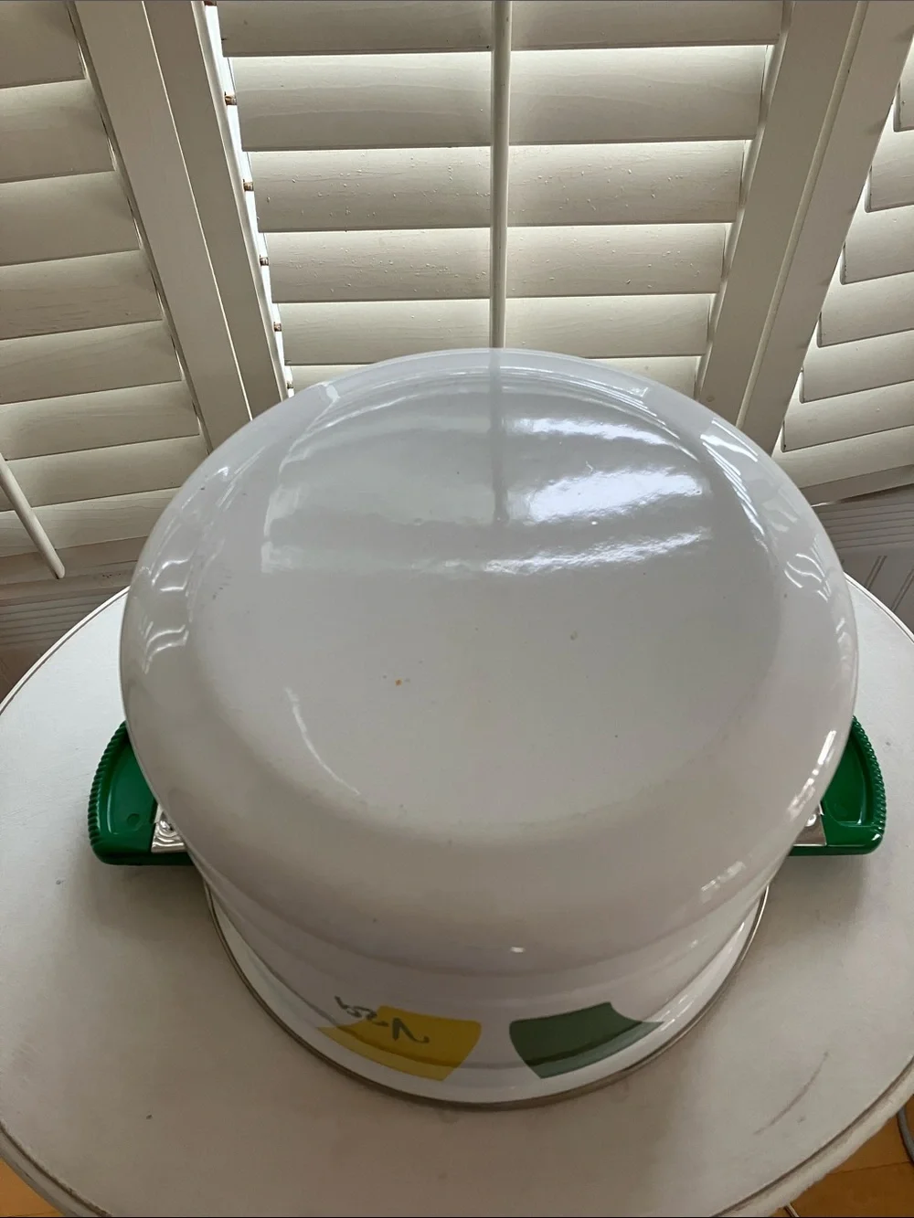 Vintage Metrokane V29 Porcelain enamel steel vegetable steamer. 5 quarts